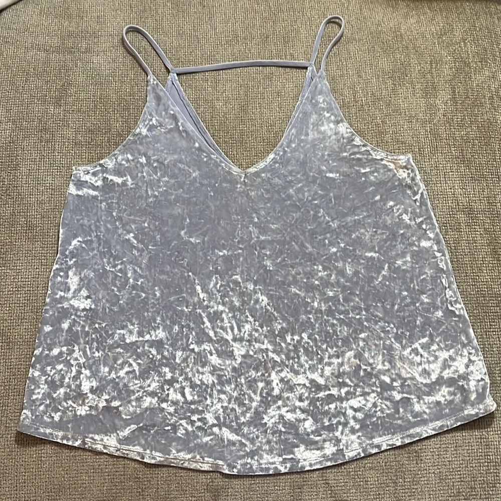 American Eagle Crushed Velvet Tank Top
